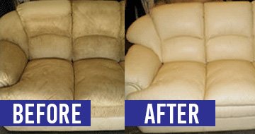 Leather restoration before & after